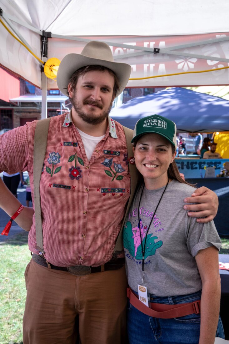  Howes with folk singer Willi Carlisle at The Freshgrass Festival, September 2021  Photo Credit to Eric Ring 