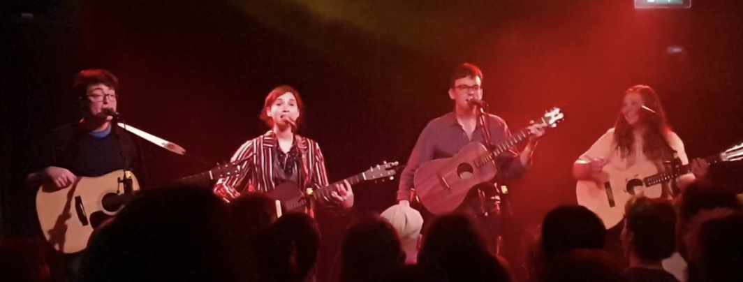 From left to right: Carson McKee, Reina del Cid, Josh Turner and Lindgreen perform harmoniously in 2019