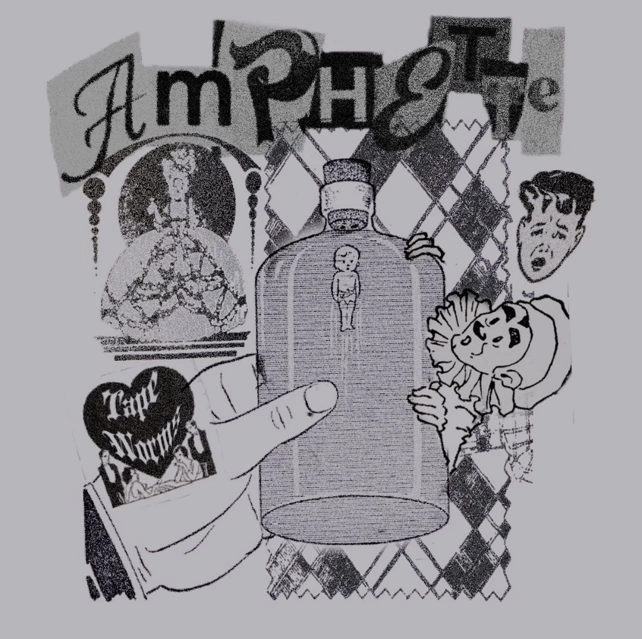  EP cover art for Amphette’s  Tapeworms  