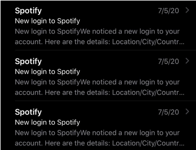 Logins made to my account from countries like Russia, Vietnam, and Malaysia all within a two week span.